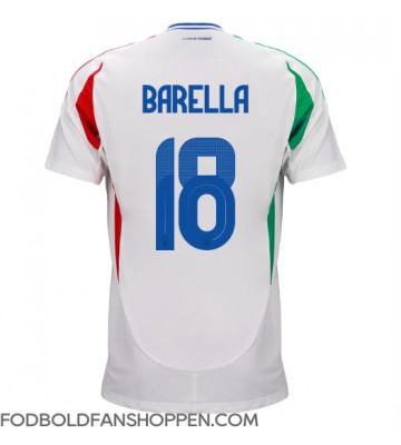 Italien Nicolo Barella #18 Udebanetrøje EM 2024 Kortærmet